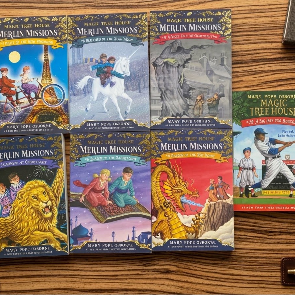 Majic Tree House Merlin Missions Paperback Book Lot of 7-Colorful Fantasy Covers